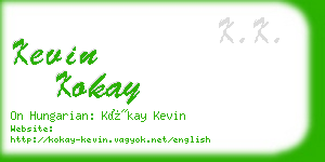 kevin kokay business card